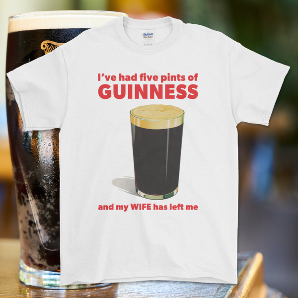 Five Pints of Guinness Man T-shirt
