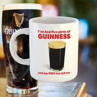 Five Pints of Guinness Man mug