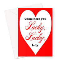 Lucky Lady Greetings Card