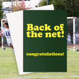 Back of the net Greetings Card